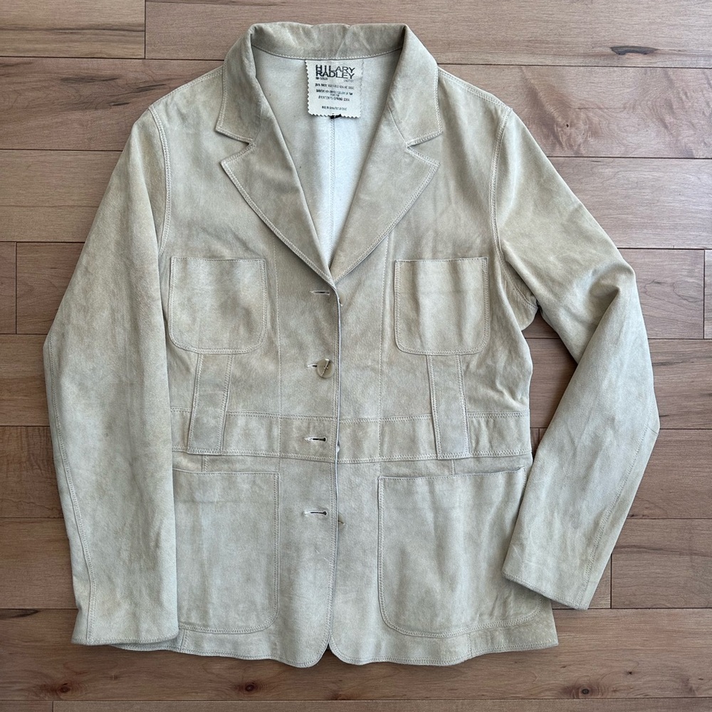 Hilary Radley Tan Suede Blazer SS 2004